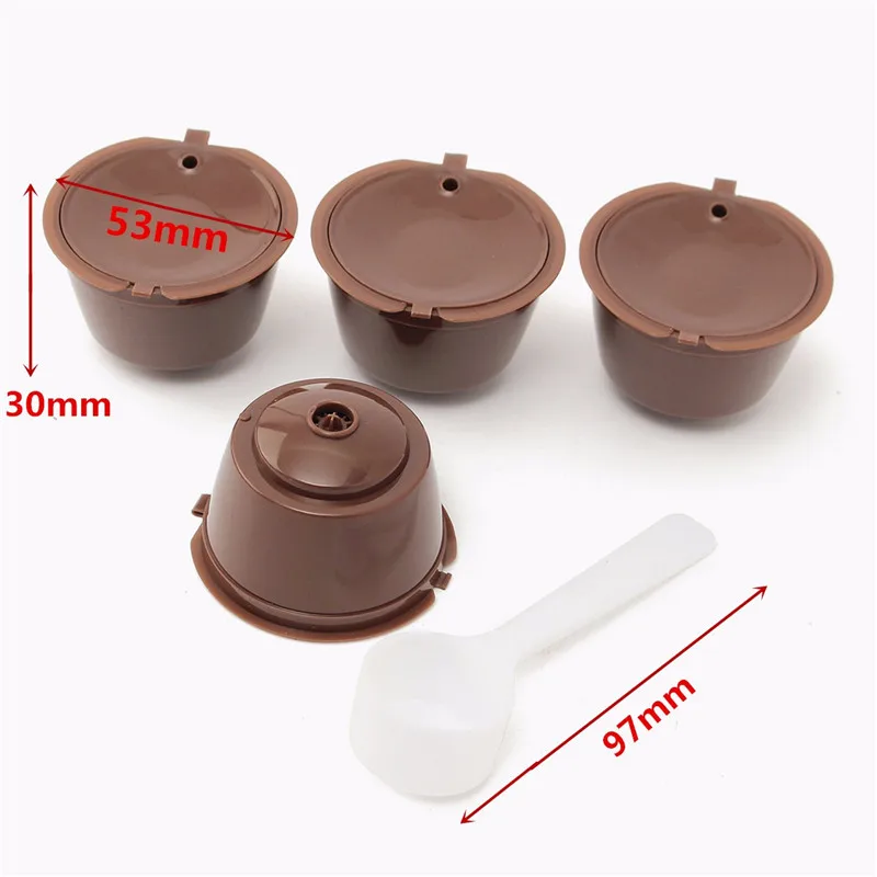 4 шт./компл. кофе Nescafe фильтры Dolce Gusto Кофе капсулы Пластиковая капсула для многоразового использования для Nescafe пополняемые Dolce Gusto