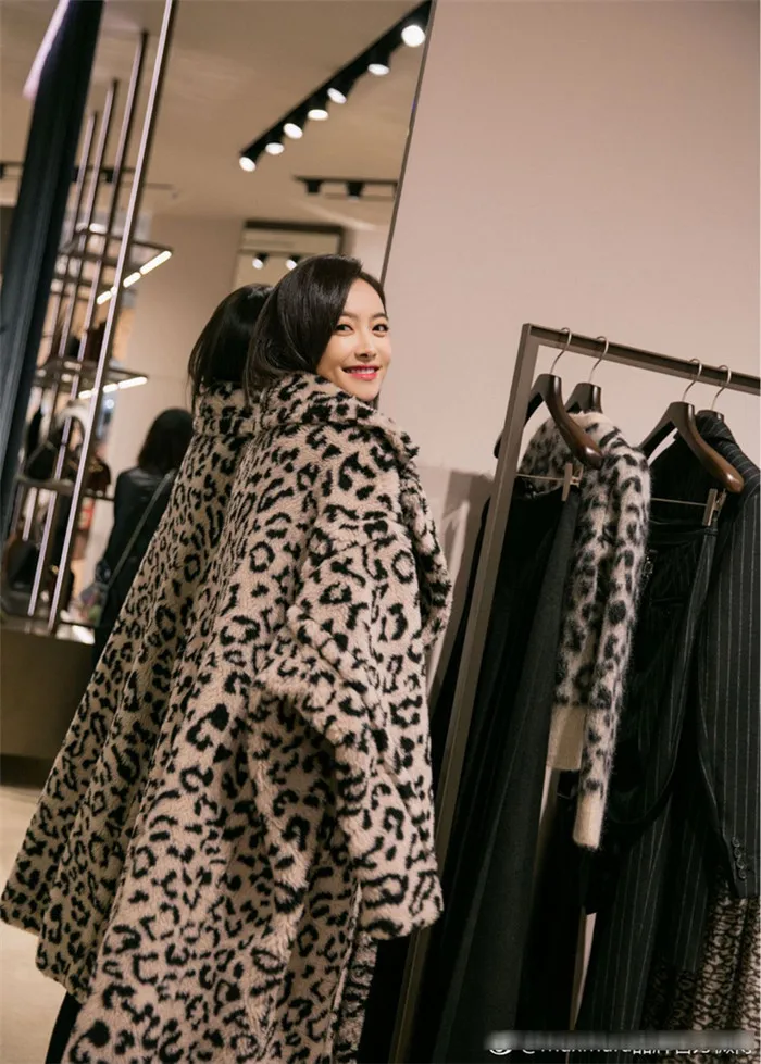 Зимнее пальто 2019, женская обувь пикантные для женщин leopard Свободные плюшевый медведь овец меховая куртка женская взлетно посадочной полосы