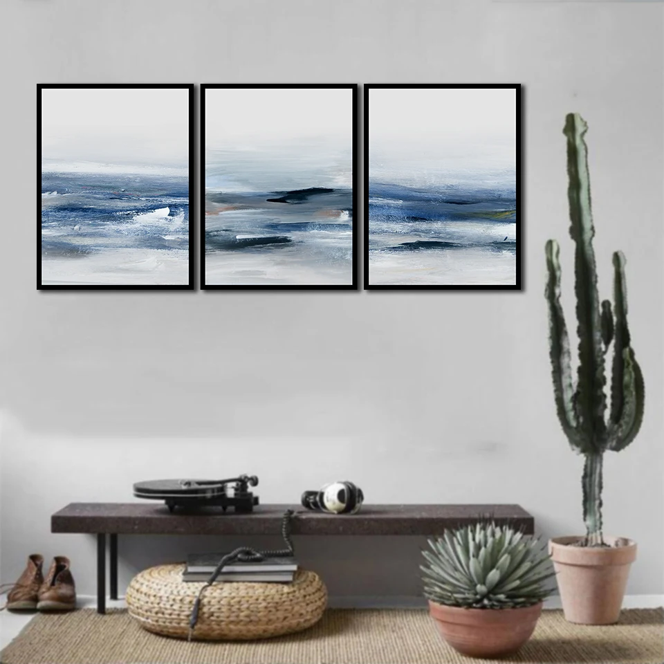 

Canvas HD Paintings Wall Art Print Nordic Posters Pictures Blue Sea Ocean Modern Quotes For Office Living Room Home Decoration