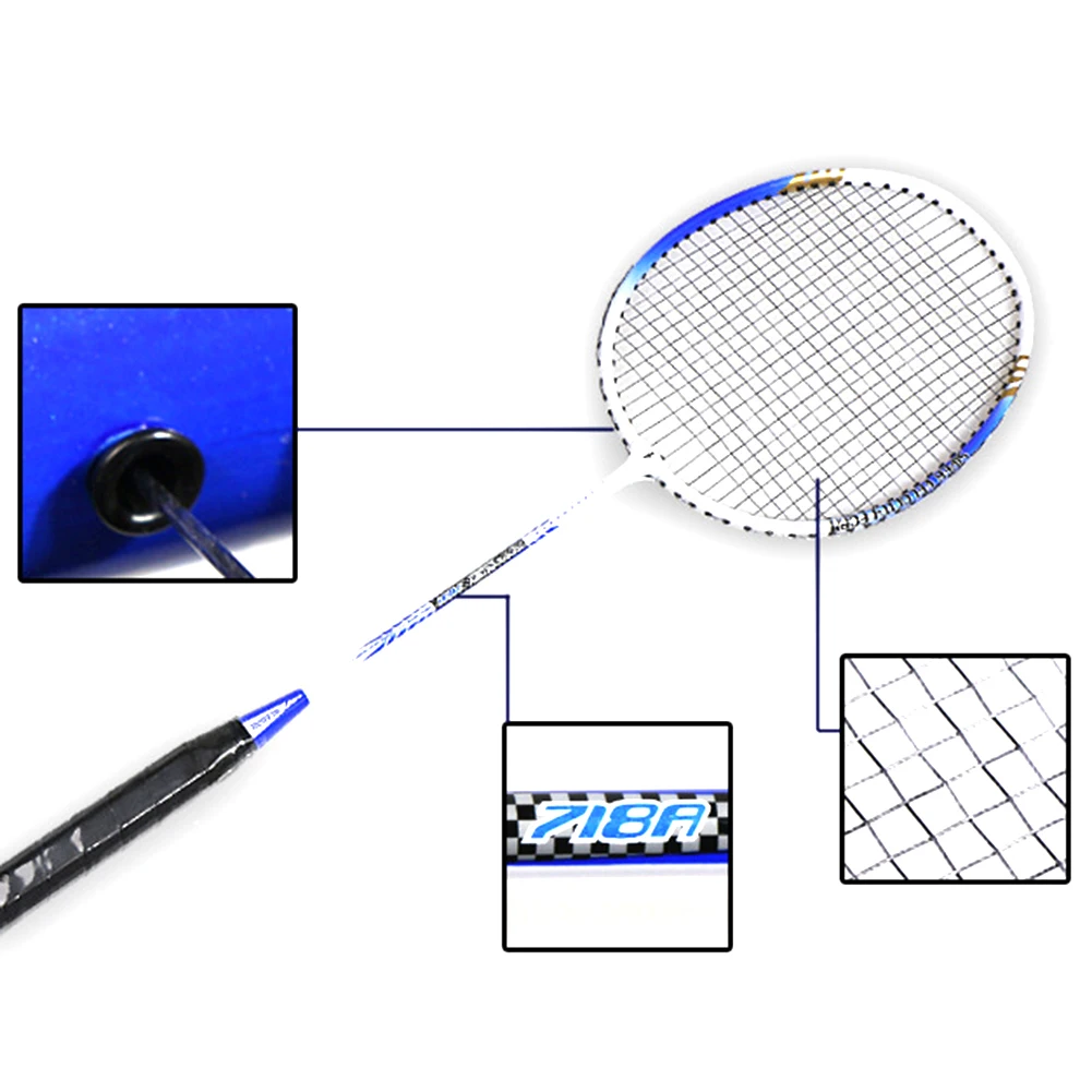2 шт. 718A алюминиевый сплав легкая ракетка для бадминтона с сумкой для переноски тренировочная ракетка для бадминтона спортивное оборудование прочная