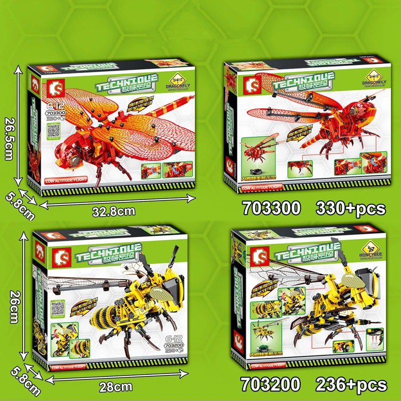 Legoed Animal Simulated insect DIY Red Dragonfly Building Blocks Legoingly LEpins Technic Honeybee Bricks Model kits Toy for kid Legoed Animal Simulated insect DIY Red Dragonfly Building Blocks Legoingly LEpins Technic Honeybee Bricks Model kits Toy for kid
