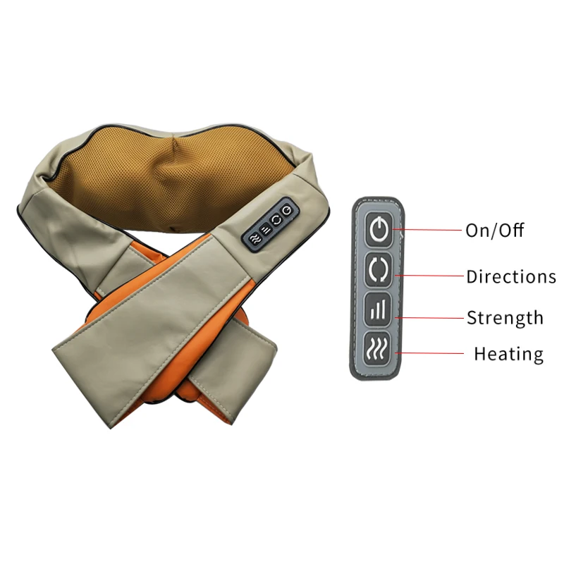 Электрический шиацу массаж спины плеча тела шеи массажер инфракрасного нагрева разминающий автомобиль/дом многофункциональный шаль массажер