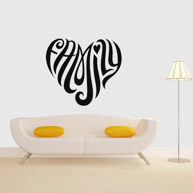 Cheap On Sale Family Heart Motto Bedroom Living Dining Room Decal Wall Art Sticker Picture Cheap On Sale Family Heart Motto Bedroom Living Dining Room Decal Wall Art Sticker Picture
