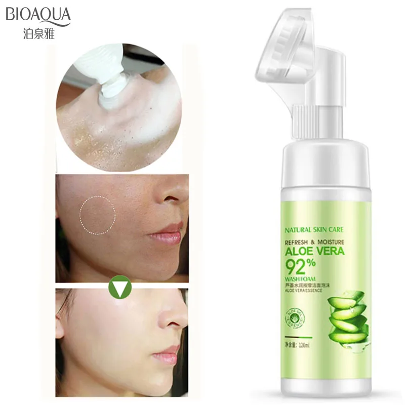 BIOAQUA Face Massager Facial Foam Cleanser Cleansing Brush Acne Treatment Oil-control Face Scrub Blackhead Removal Shrink Pores foam kitchen grease cleaner range hood rust removal multifunctional dirt oil cleaning grills washing household cleaning products