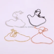 20 шт ZYZ182-8445 с украшением в виде кристаллов циркония браслет мозаика CZ Регулируемая цепь ювелирные изделия из браслетов