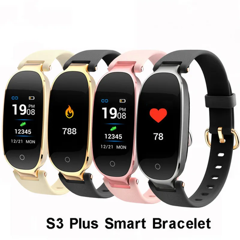 

Bluetooth Fashion Smart Band Bracelet Girl Women Heart Rate Monitor S3 Wrist Smart band Lady Female Fitness Tracker Wristband