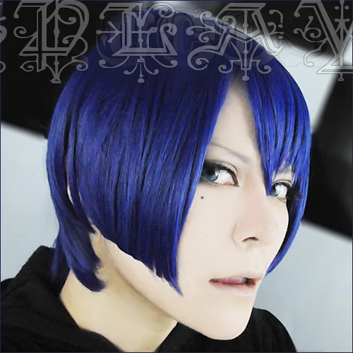 Парик для косплея аниме Uta no Prince Sama HIjirikawa Masato короткие синие термостойкие