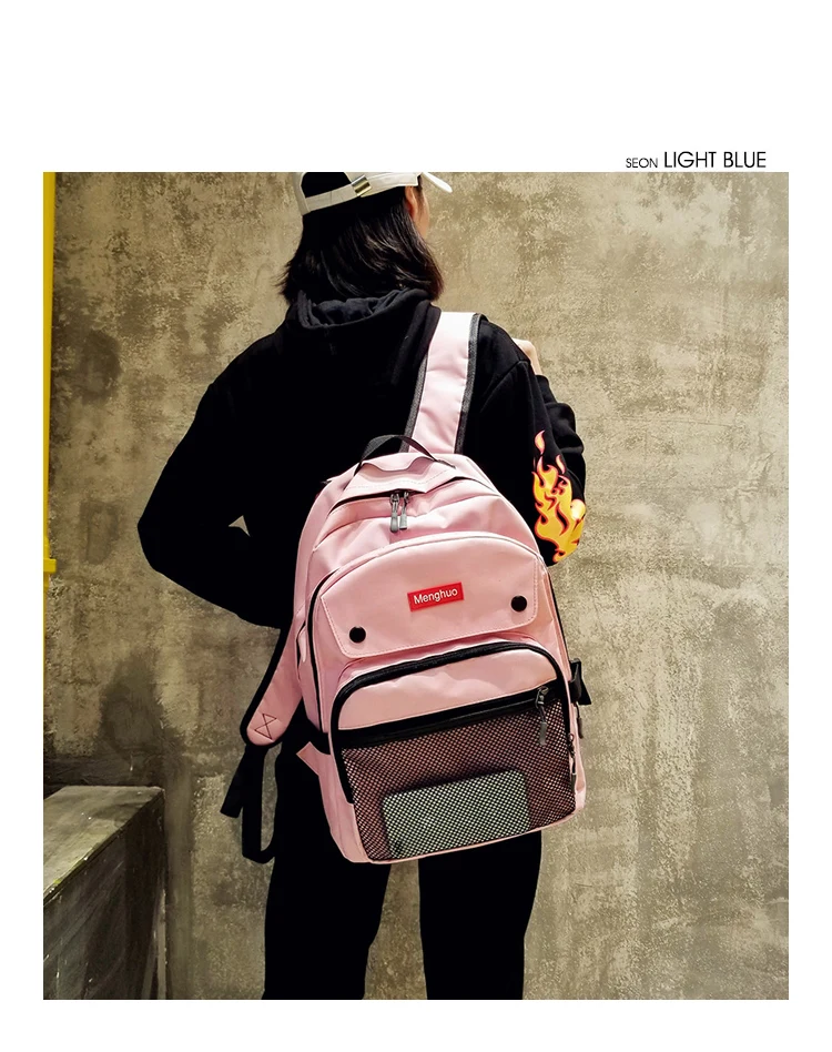 Женские рюкзаки для девочек-подростков, молодежная трендовая школьная сумка, Студенческая сумка Menghuo, брендовый нейлоновый водонепроницаемый рюкзак для ноутбука, Mochilas