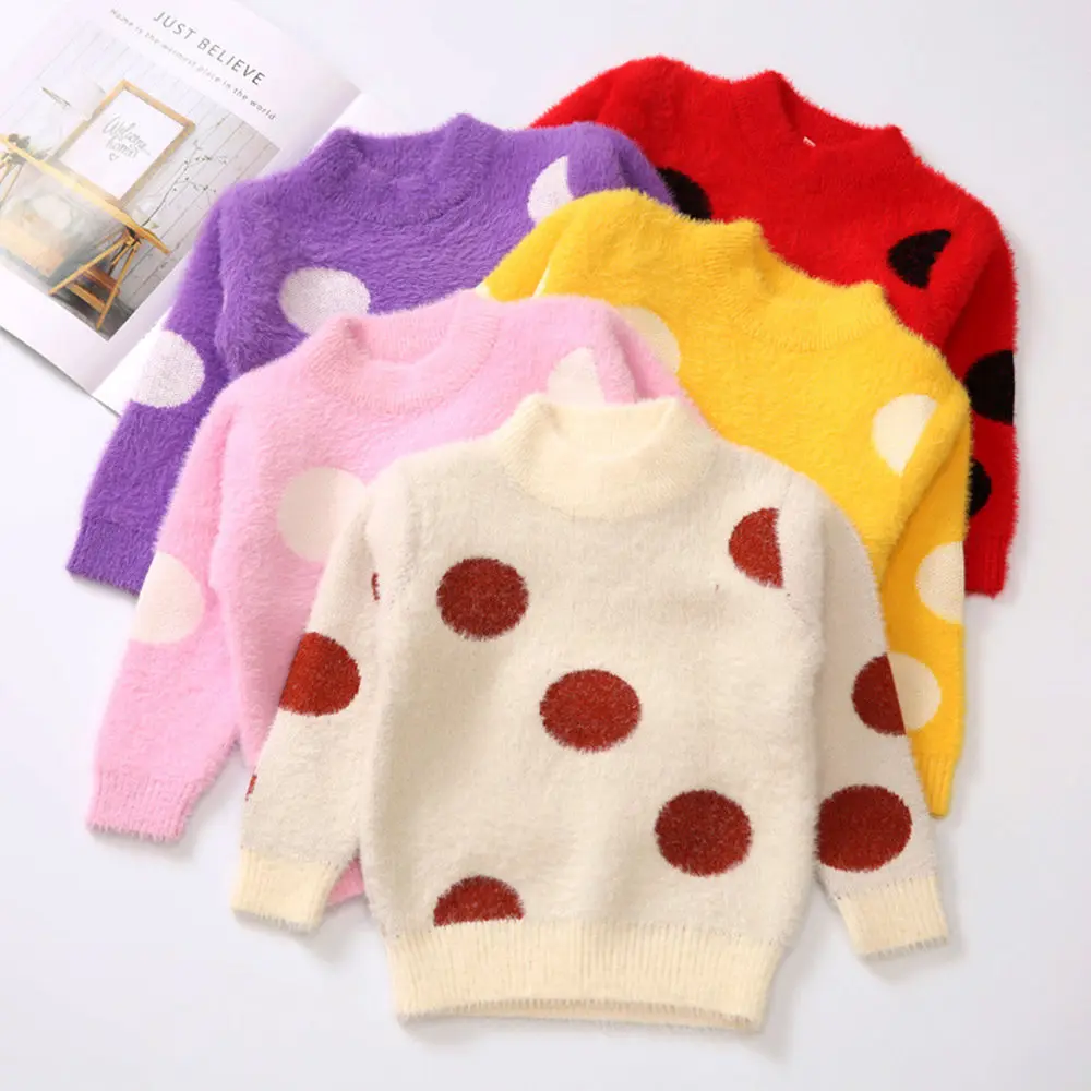 

2018 Winter Autumn Girls Sweaters Fashion Cotton Preppy Kids Knitwear Sweater Pullovers Children Clothes 12M-8 Years