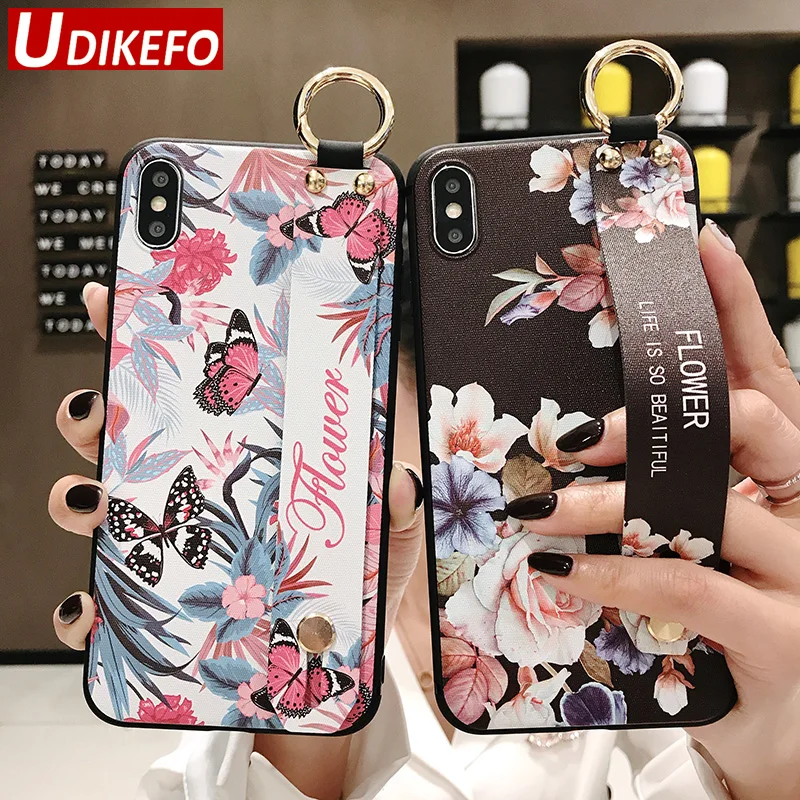 UDKEFO мягкий чехол из ТПУ с ремешком на запястье для Samsung Galaxy A10 A20 A30 A40 A50 A60 A70