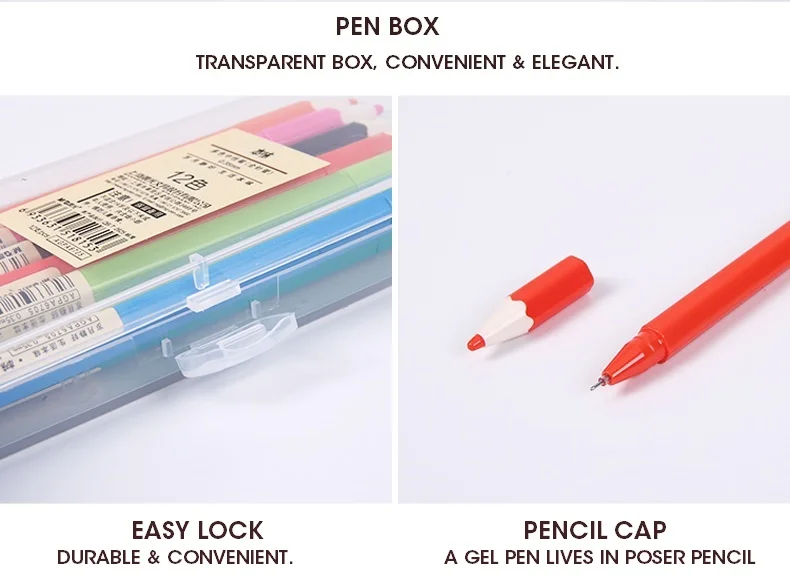 M& G 12 цветов, набор гелевых чернил в форме карандаша 0,35 мм, цветные гелевые ручки, подарочные цветные чернильные ручки, школьные принадлежности, принадлежности для рисования