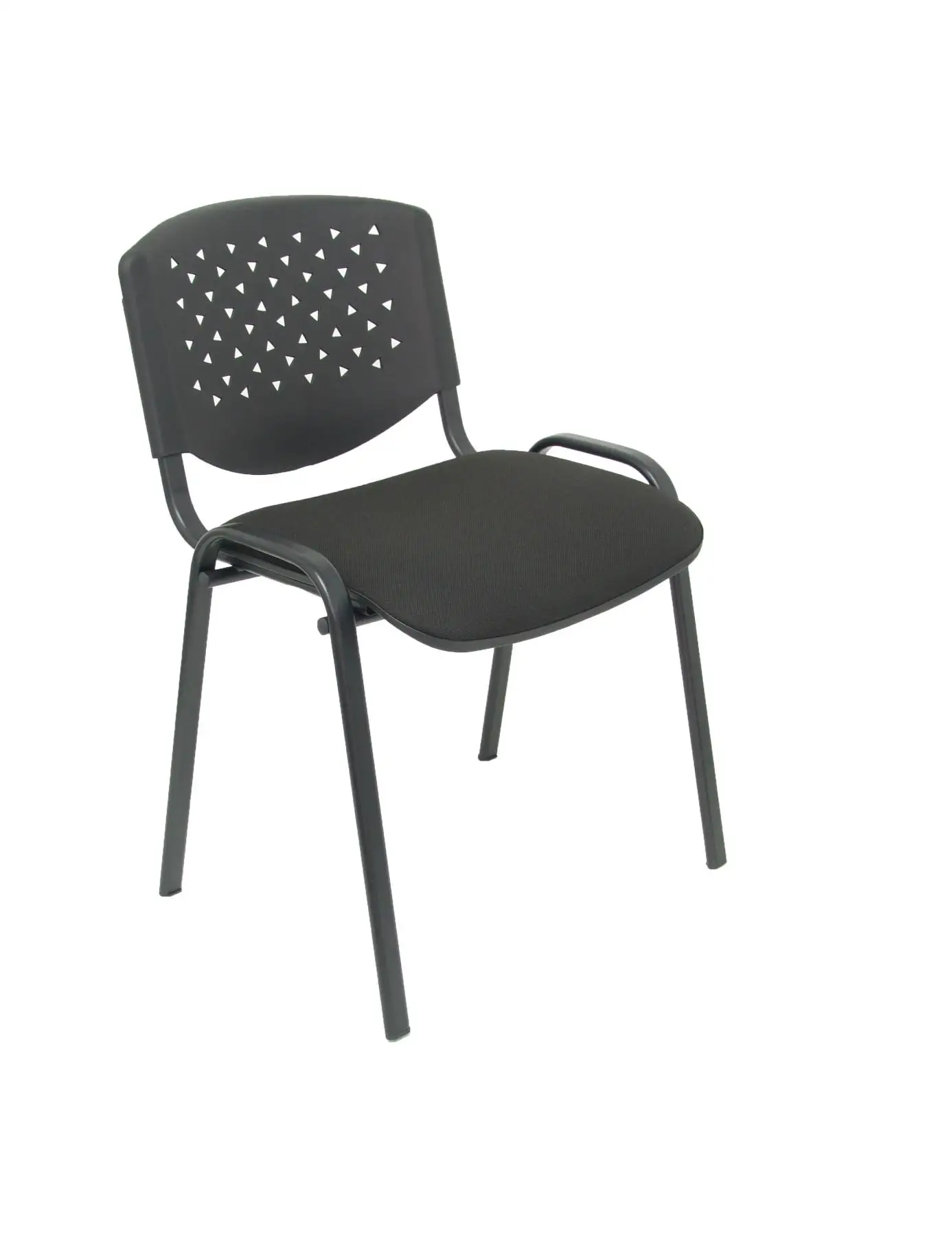 Набор из 4 стульев для гостей эргономичный, Штабелируемый, многоцелевой и структурный цвет черный respaldo ПВХ черный цвет и Аси