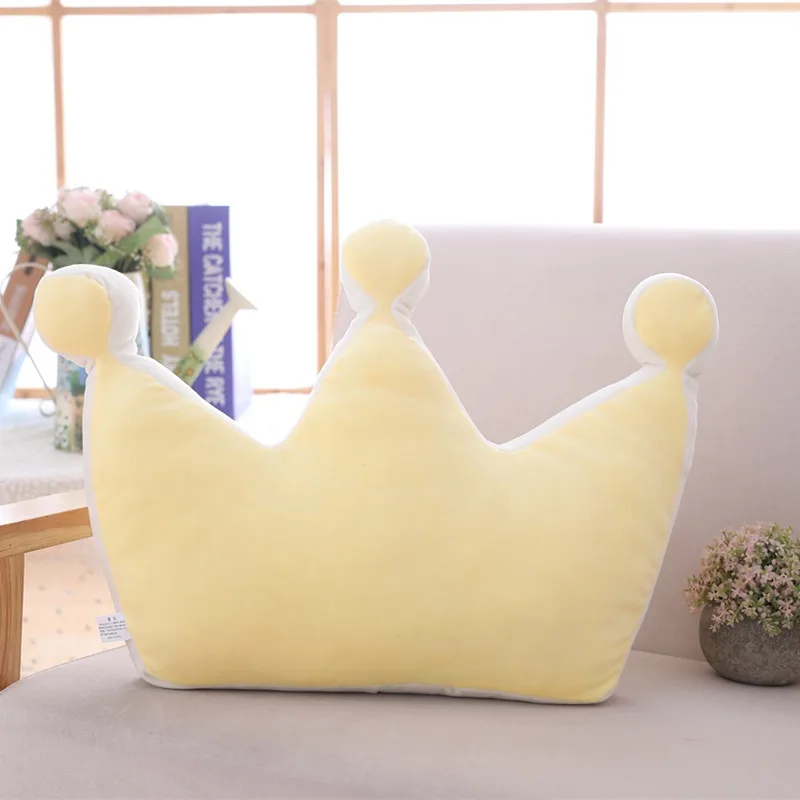 Ins Радужная Подушка Любовь облака подушки для маленьких девочек подарок на день рождения супер мягкий диван стул спальня украшения Cuscini Divano - Цвет: Yellow Crown