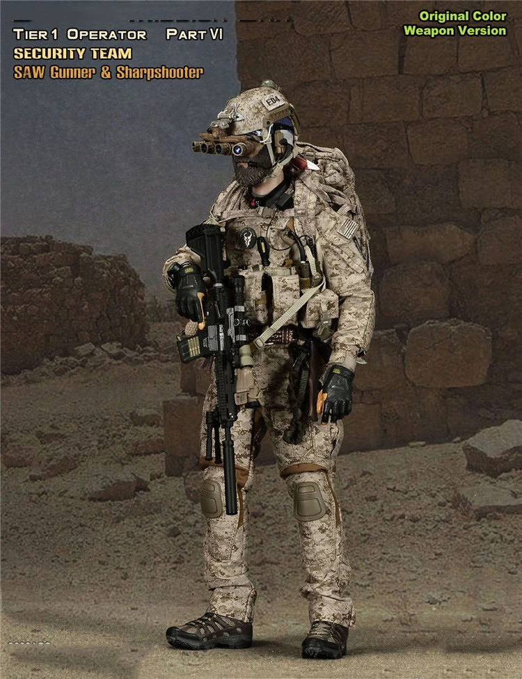 American Flag Head Scarf 1//6 Scale SMU Part VI Security Team Version Camo