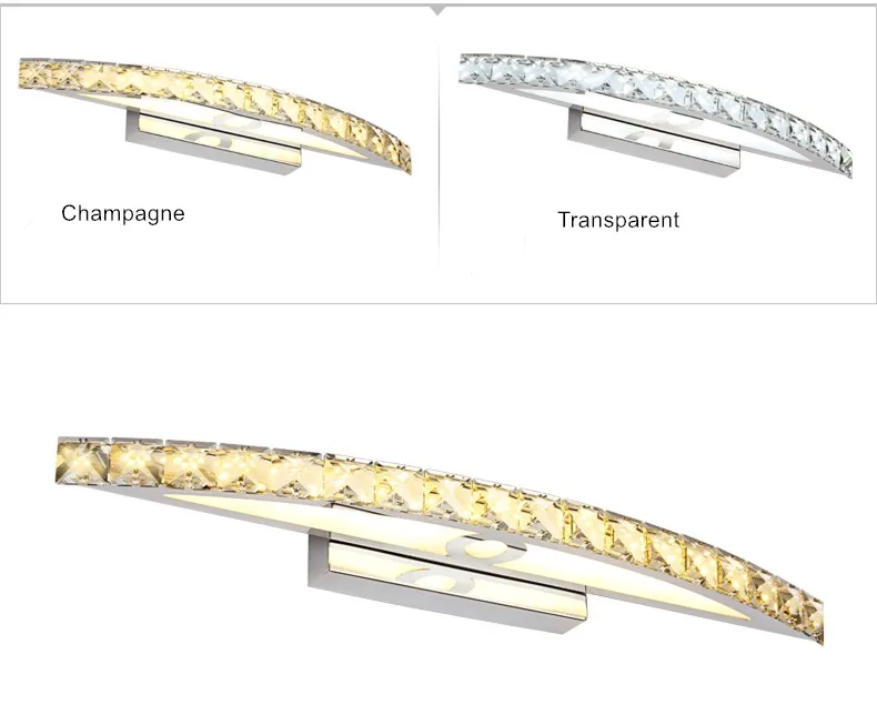  Crystal Vanity Light for Gold Bathroom Wall decor miror light 10W 15W AC110-220V wall mirror with l
