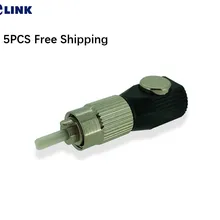 5 шт. FC голой волоконный адаптер круглый тип серебристый черный цвет металл FC UPC голой оптического волокна ftth муфта OTDR тестирование