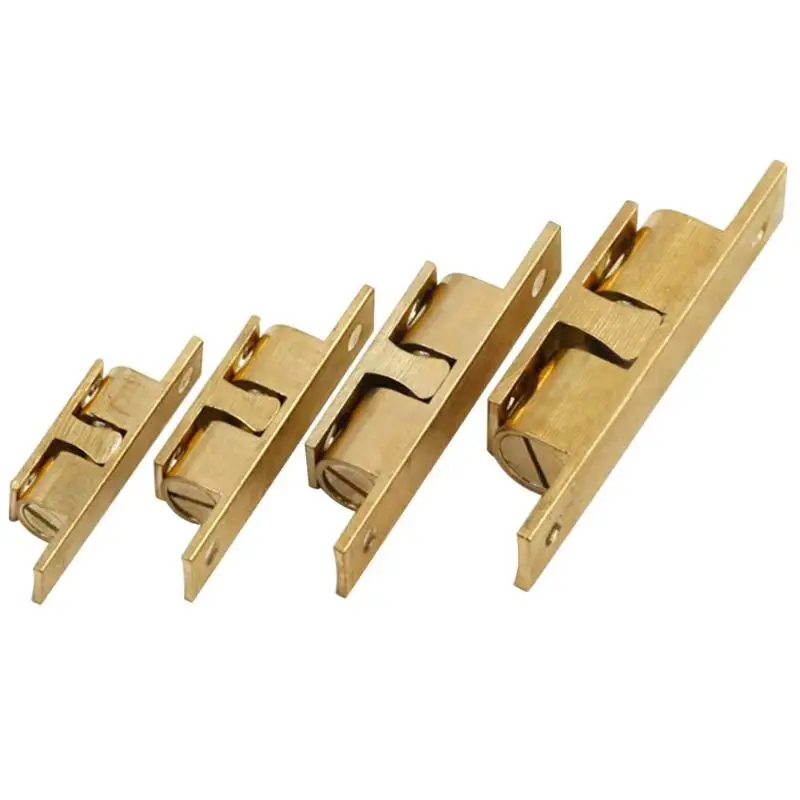 

Brass Door Stop Lock Buckle Door Touch Latch Cabinets Closet Inner Lock Switch Ball Locker Stopper