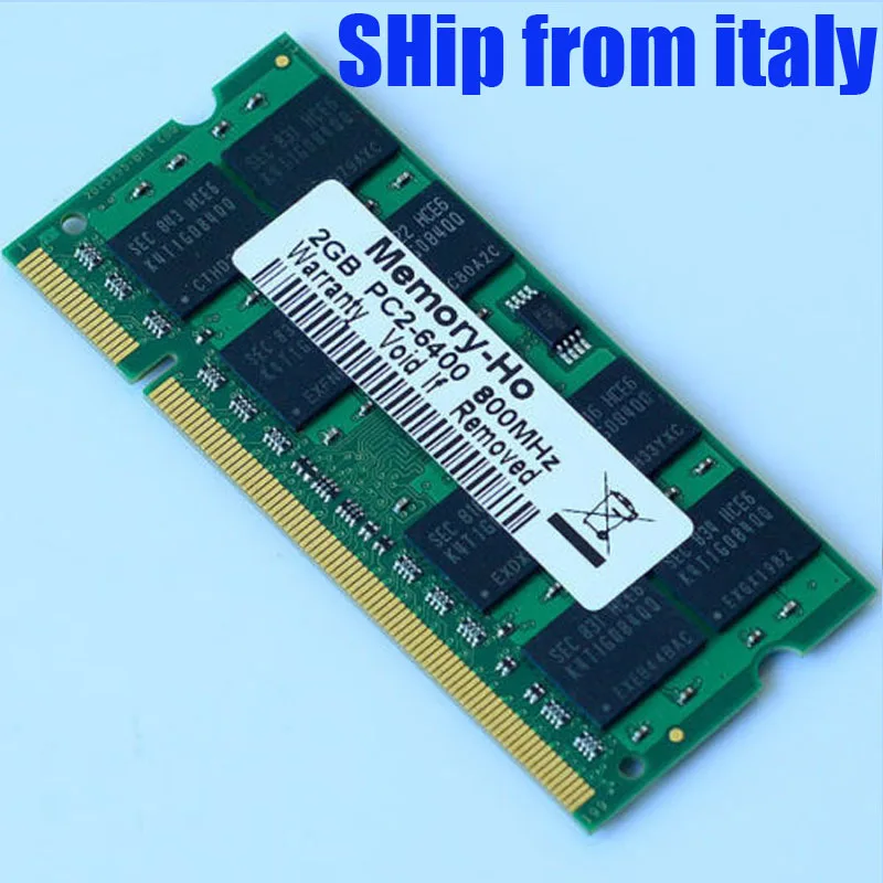 Achat Italie Shippment 2 GB DDR2 PC2 6400 800 MHz 200pin mémoire d ordinateur portable SO DIMM 2G 800 RAM Portable