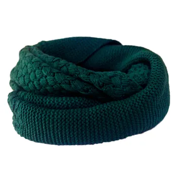 

Winter Collar Loop Crossing Knitted Scarves For Women Trendy Warmer Capes Soft Simple
