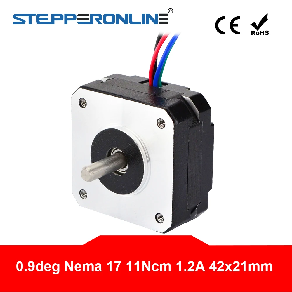 Motor de Passo 15.6oz. em 1.2a Graus Nema – 42x42x20mm 4-lead Nema17 Faça Você Mesmo Cnc Impressora 3d 0.9 17 11ncm