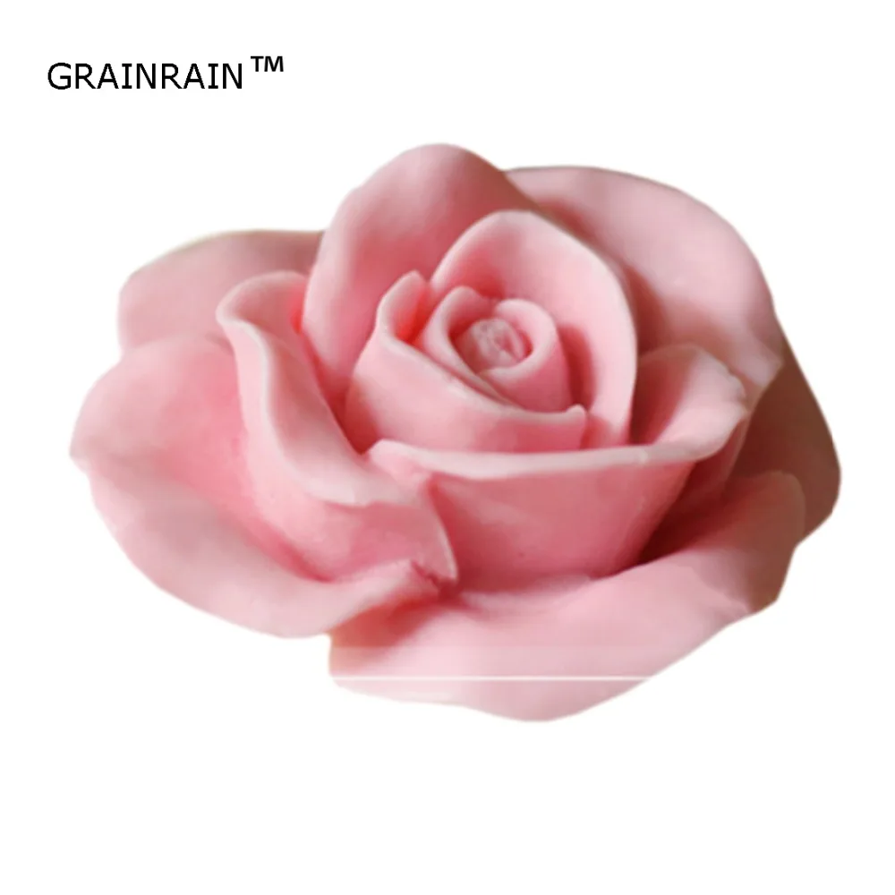 

Grainrain Soap Mold Craft Rose Silicone Soap Making Mould Candle Resin Handmade Mold