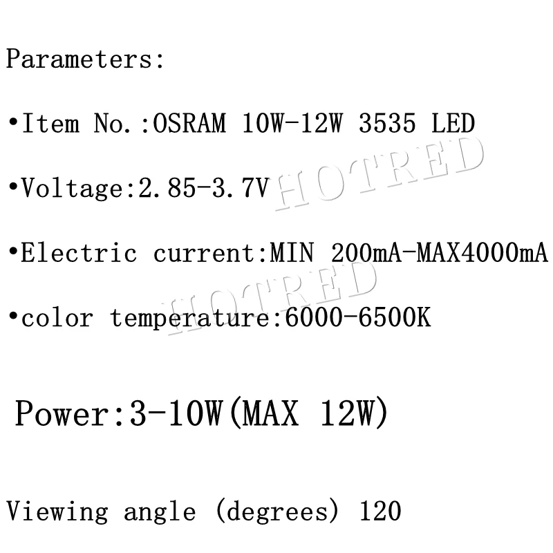 10 шт. OSRAM 10 Вт 12 Вт 3535 холодный белый 6500 к светодиодный излучатель вместо XPL HI XPL2 диод для точечного света фонарик часть высокой мощности Светодиодный