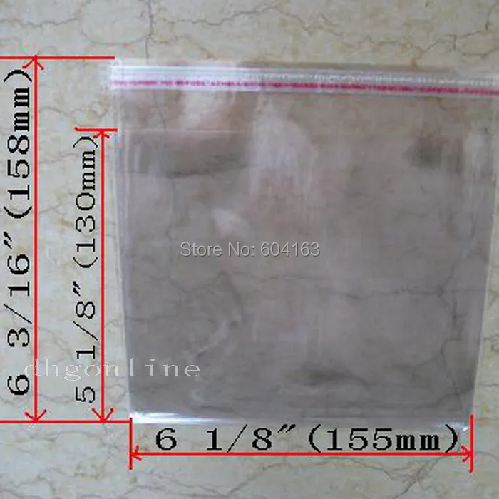 

50 PCS OPP Plastic Bag CD Box Jewel Case Wrap bags