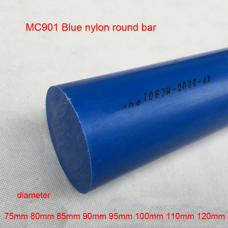 

75mm 80mm 85mm 90mm 95mm 100mm 110mm 120mm diameter MC901 stick mc pa NYLON ROD KP Blue nylon round bar