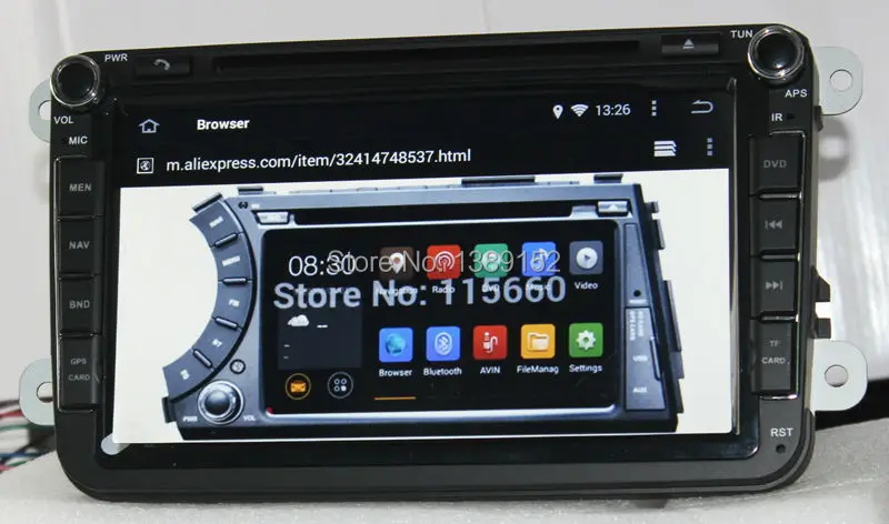Android 4.4.4 Car DVD for 8inchs Wolkswagen Models 6