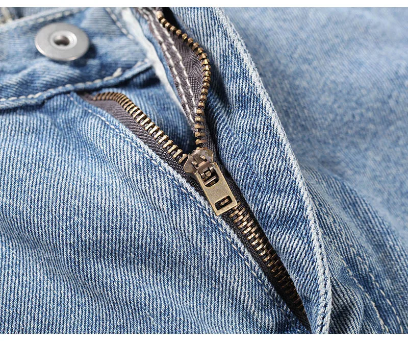 Для мужчин Ретро свободные Короткие джинсы новые модные прямой джинсовой мыть половина брюки Мужской Повседневное летние рваные хип-хоп
