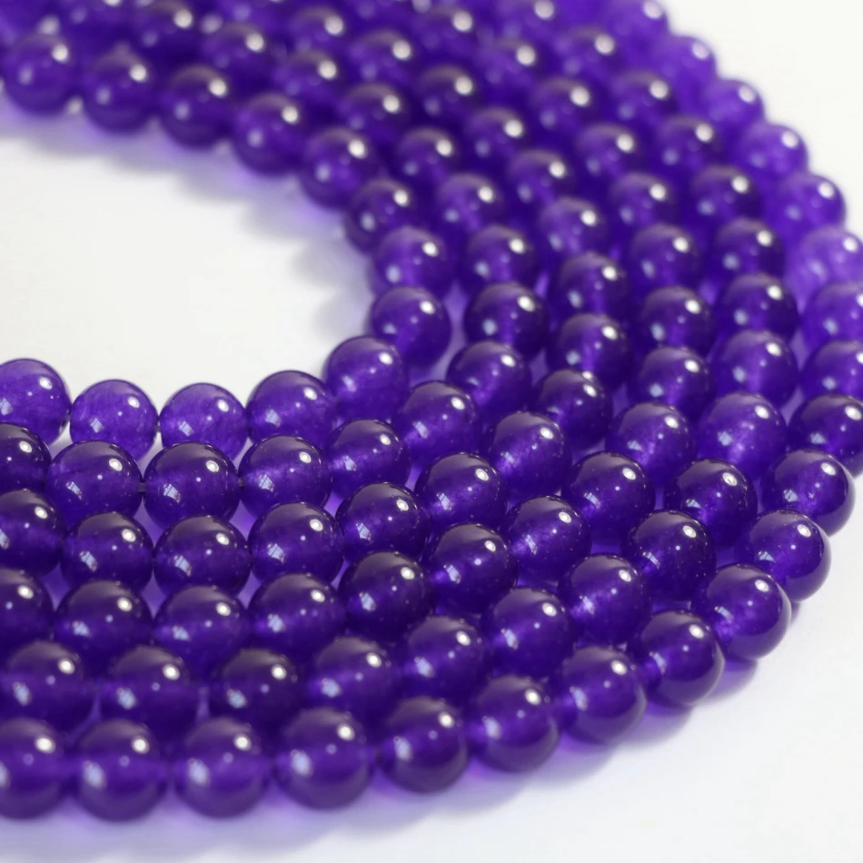 

Charming natural stone chalcedony jades 4mm 6mm 8mm 10mm 12mm new stone round loose beads diy jewelry making B25