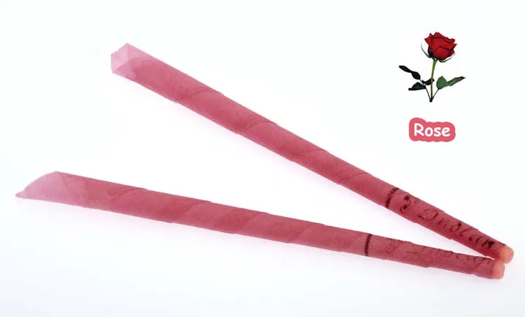 51 pairs lot rose indian ear candles without smoke during burning process with top quality and