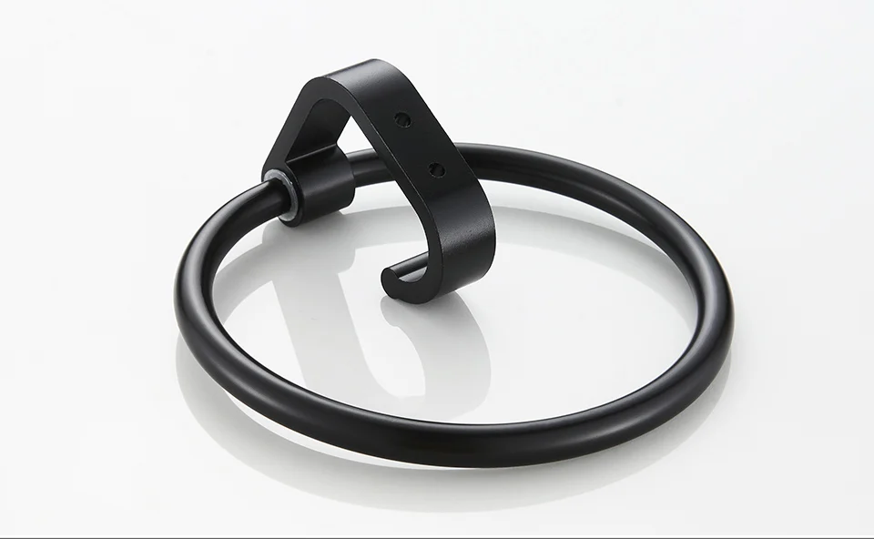 LEDEME кольца для полотенец черное кольцо для полотенца держатель кронштейн для банных полотенец лакированные алюминиевые аксессуары для ванной украшения дома L5504