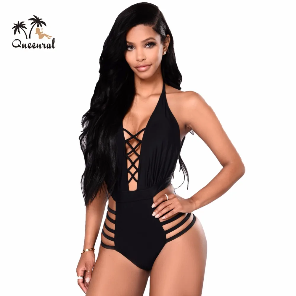 

One Piece Swimsuit swimming suit for women Swimwear 2017 Swimsuit Solid Bodysuit bathing suit Women Sexy Swimwear Beachwear