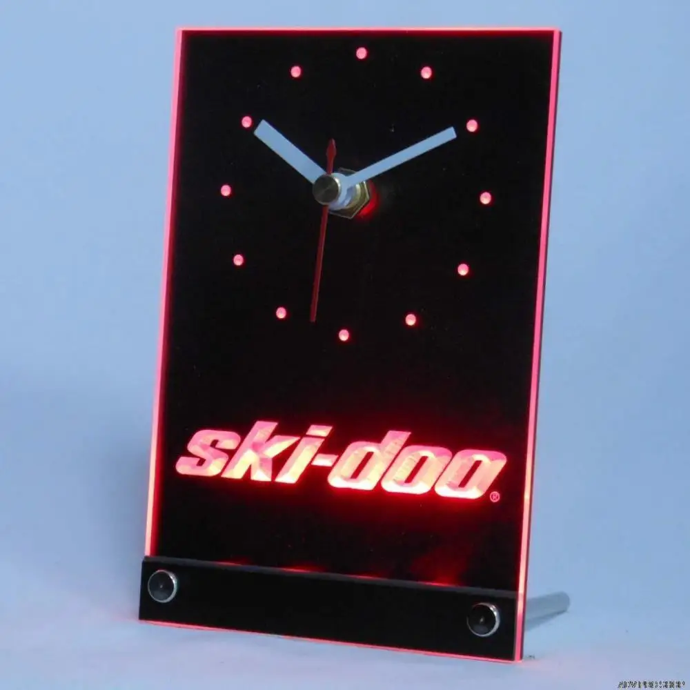  tnc0174 ski-doo Snowmobiles Table Desk 3D LED Clock