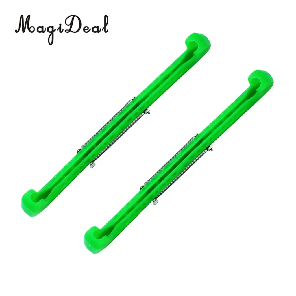 MagiDael 2Pairs Plastic Ice Hockey Figure Skate Walking Blade Guard Adjustable Cover 