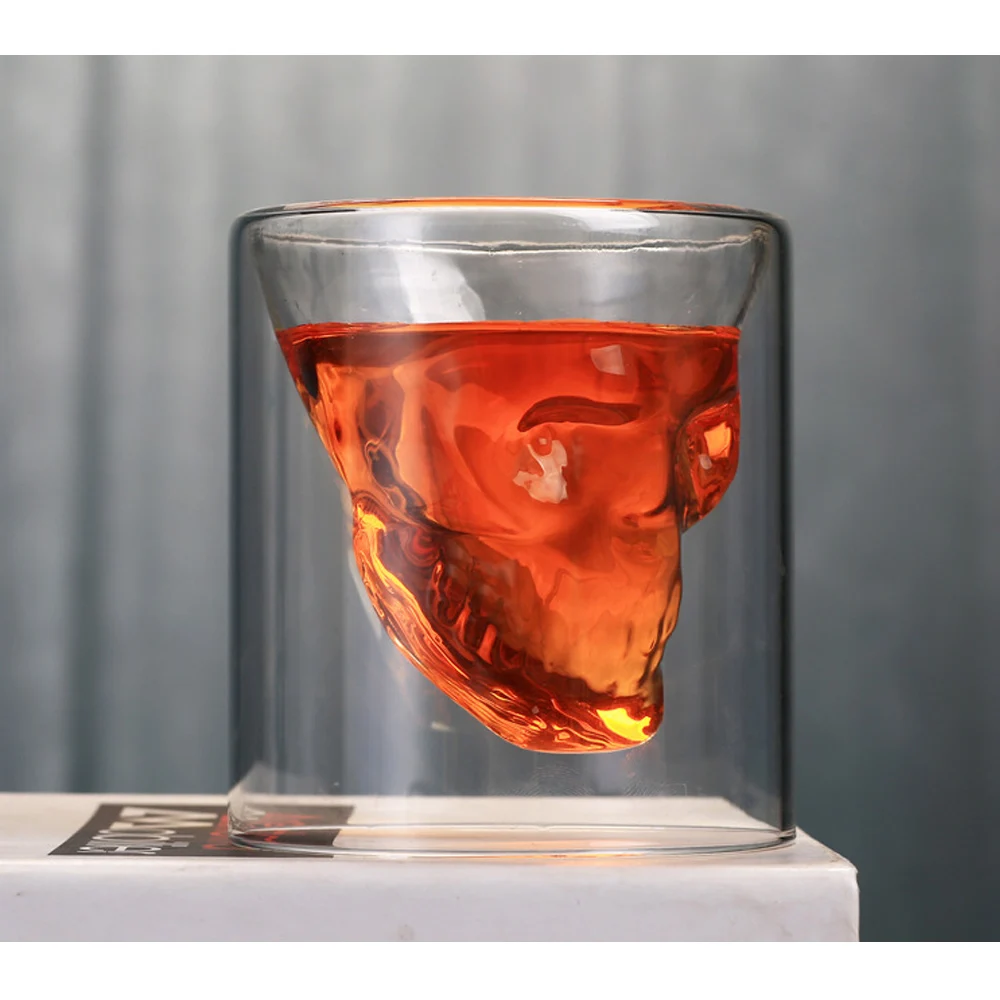 4Pcs Creative Skull Head Wine Glass Cup Crystal Whiskey Vodka Ghost Shot Bar Club Party Transparent Glasses Beer Glass Cups 4Pcs Creative Skull Head Wine Glass Cup Crystal Whiskey Vodka Ghost Shot Bar Club Party Transparent Glasses Beer Glass Cups
