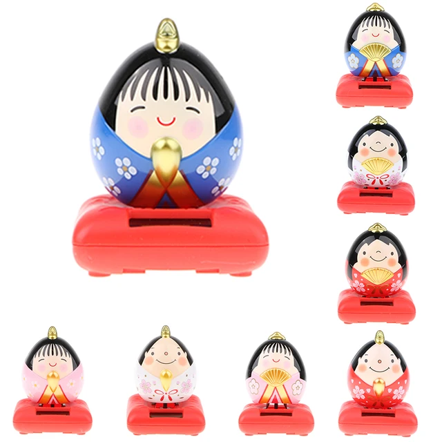 Cute Solar Powered Animated Swing Hands Praying Doll Action Figures Bobbling Toy Auto Car Ornament Home Decoration 1