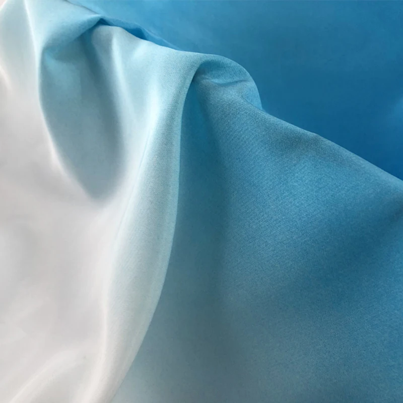 

free shipping 1*1.2m High Quality Gradient 2 Colors Dress Material Ombre Koshibo Fabric Koshibo Thick Chiffon Fabric