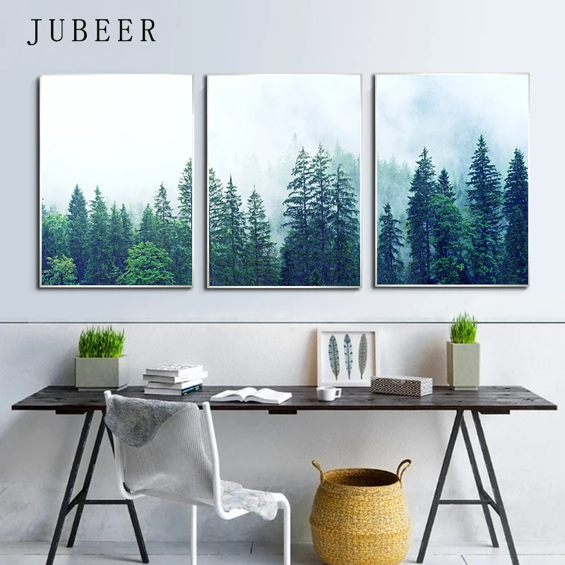 

Nordic Poster Forest Canvas Painting Landscape Posters and Prints Wall Pictures for Living Room Cuadros Decoracion Salon