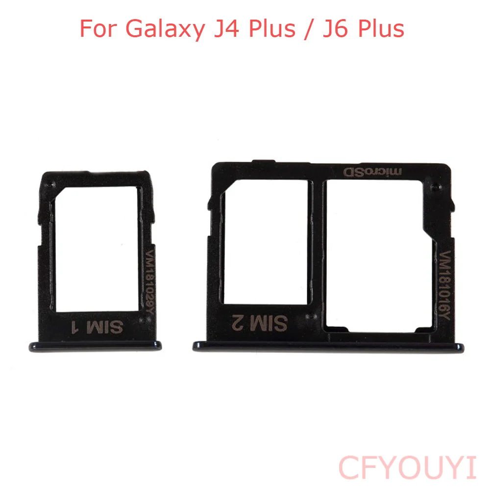 10 шт./лот для Samsung Galaxy J6 + J610F Plus/J4 J415F J4 PLUS 2018 слот SIM-карты держатель сменная деталь