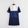 Long sleeve Japanese JK Sets School Uniform Girls Deep sea whale Spring Autumn High School Women Novelty Sailor Suits Uniforms 5