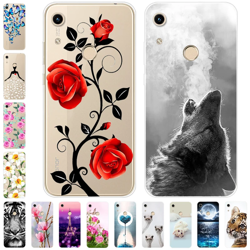 

Honor 8A Case For Huawei Honor 8A Soft Silicone Tiger Case on For Huawei Honor 8A Back Cover JAT-LX1 8 A A8 Y6S 2019 6.09 INCH