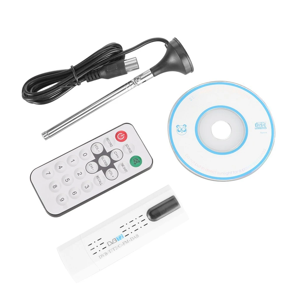

Top Deals USB 2.0 Digital DVB-T/T2 SDR+DAB+FM HDTV TV Tuner Receiver Stick