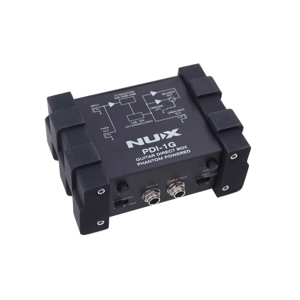 NUX PDI-1G гитары прямого впрыска Phantom power Box аудио микшер Para Out