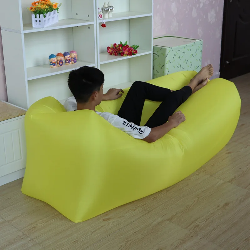 Fast Inflatable air sofa Camping Hangout Bag 210D Oxford Outdoor 25070cm Sleeping Bag Hangout lazy lay laybag Lounger bed (12)