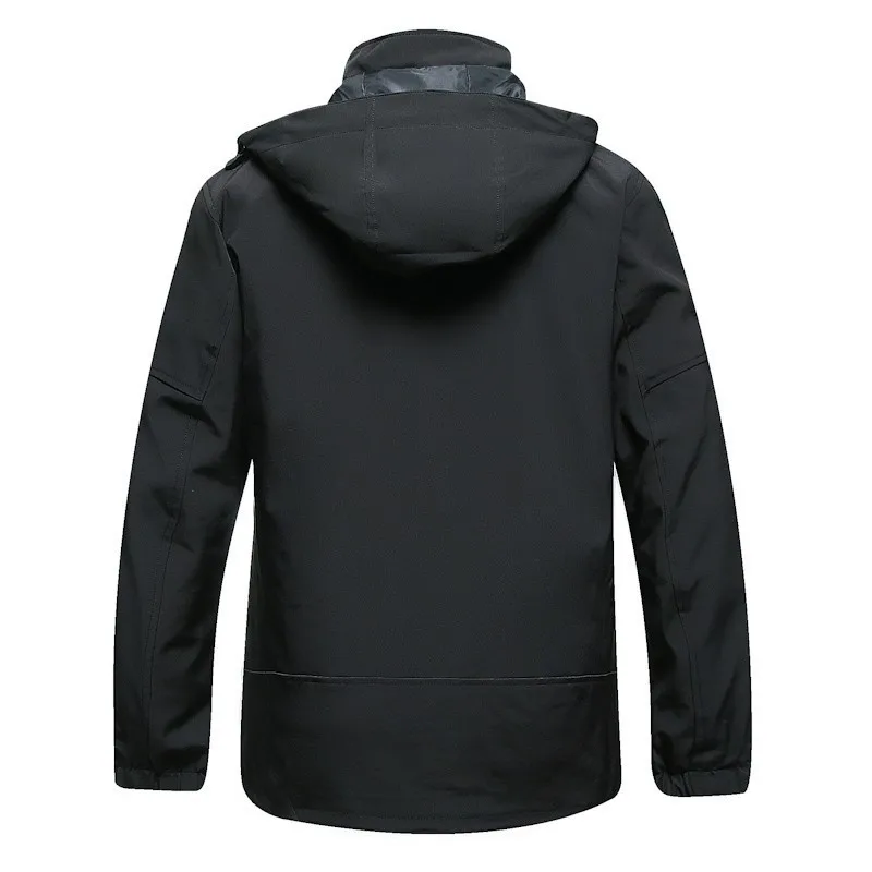 Мужская зимняя флисовая куртка размера плюс 10XL 2 в 1 комплект из предметов теплая