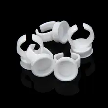 Beauty Girl 100Pc Microblading Pigment Glue Rings Tattoo Ink Holder For Semi Permanent Oct 28