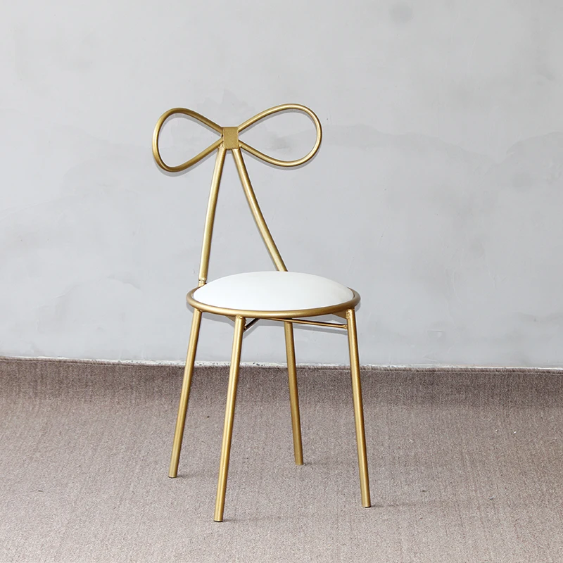 Nordic wrought iron bar stool creative modern bow high chair dining chair golden chair home simple casual high stool Nordic wrought iron bar stool creative modern bow high chair dining chair golden chair home simple casual high stool