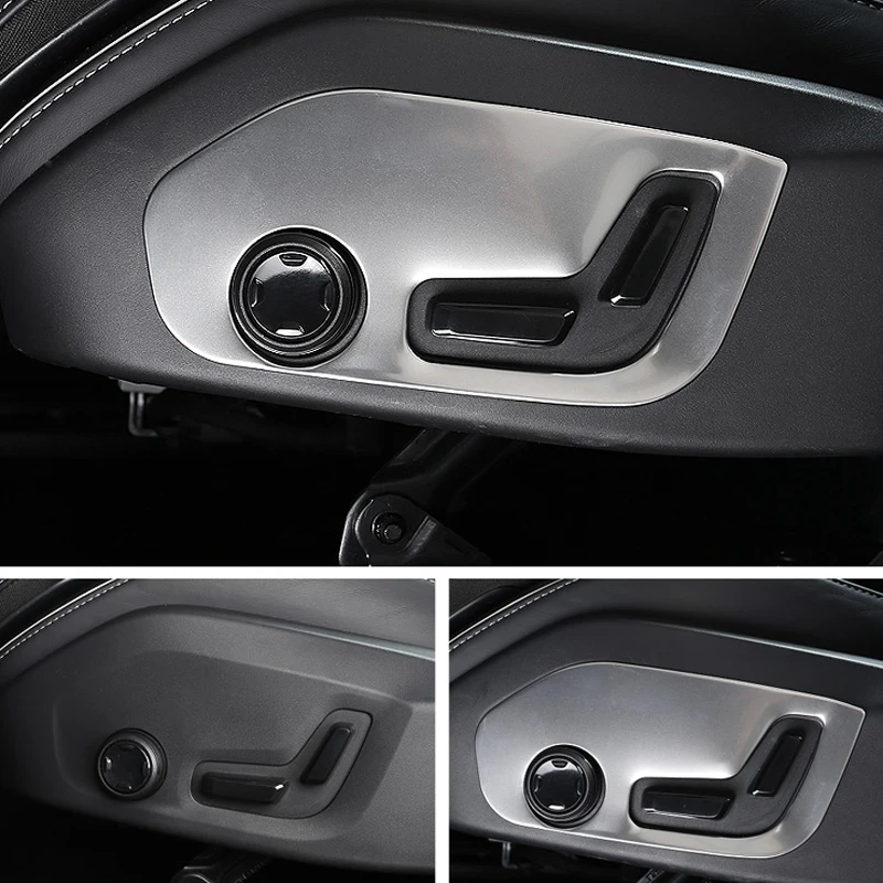 

HIGH FLYING Stainless Steel Matte 2pcs/set Seat Position Switch Button Cover Panel Trim For Volvo XC60 2018 / XC90 2015-2018